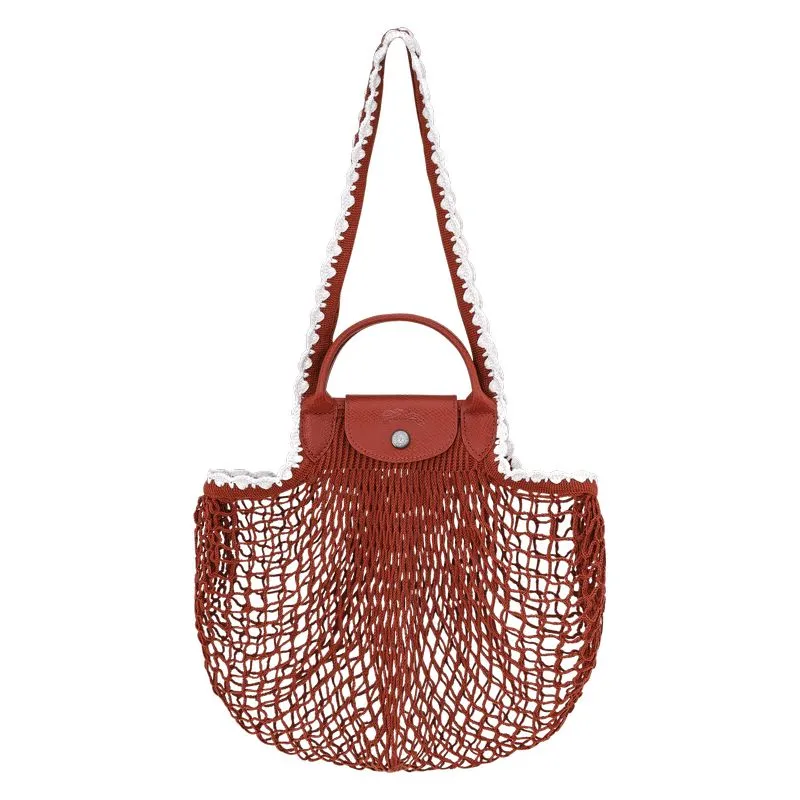Le Pliage Collection L Mesh bag Terracotta - Canvas