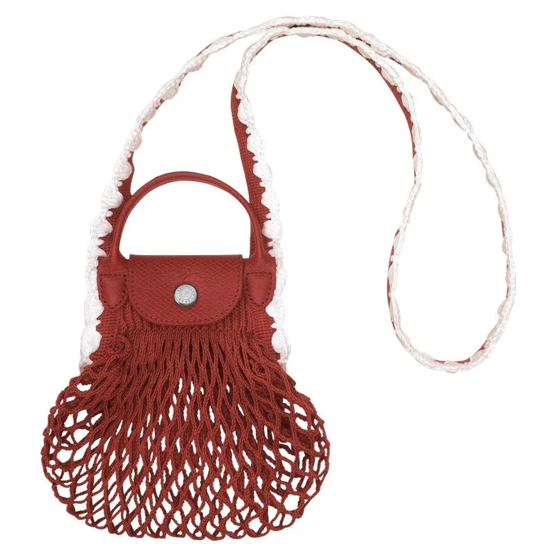 Le Pliage Collection XS Mesh bag Terracotta - Canvas