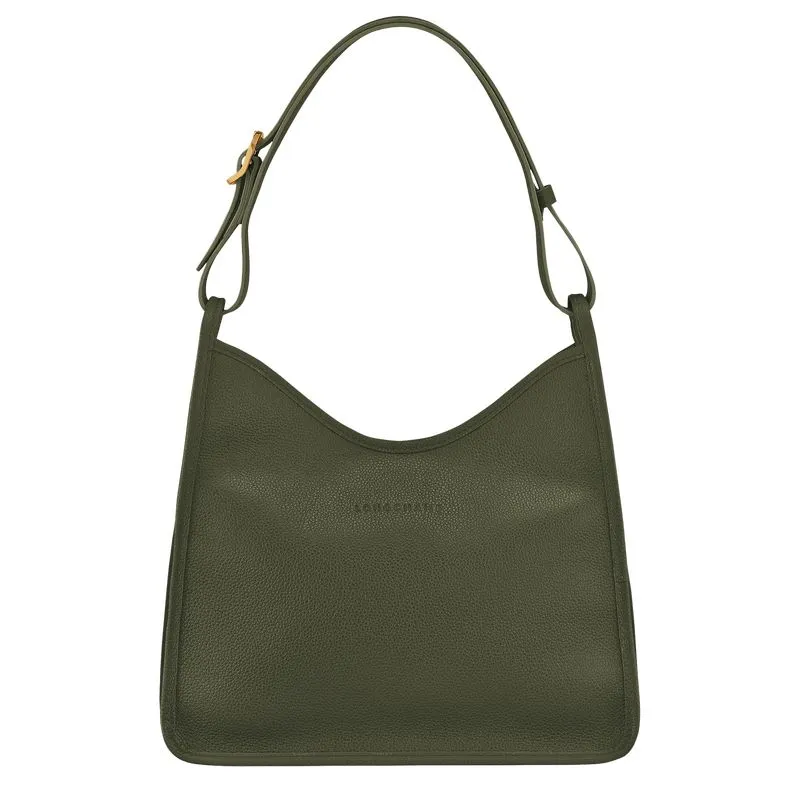 Le Foulonné M Hobo bag Khaki - Leather