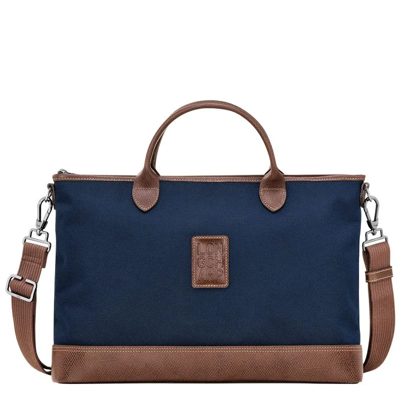 Boxford S Briefcase Blue - Recycled canvas
