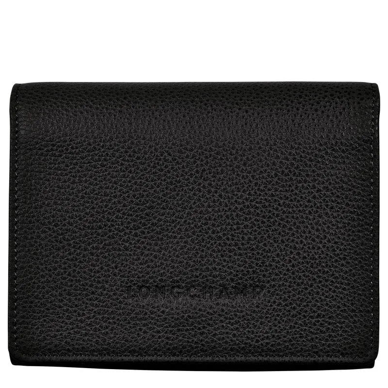 Le Foulonné Wallet Black - Leather