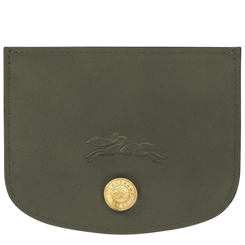 Épure Card holder Khaki - Leather
