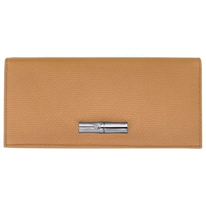 Le Roseau Long continental wallet Walnut - Leather