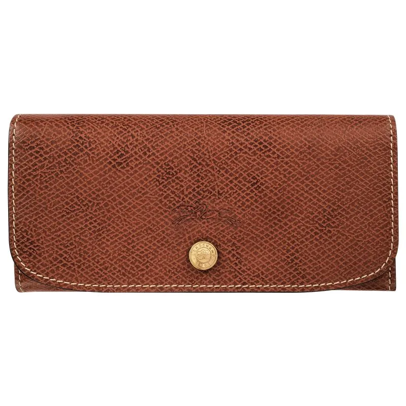 Épure Long continental wallet Brown - Leather