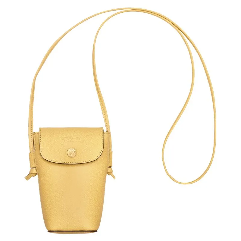 Épure Phone case with leather lace Yellow Chick - Leather