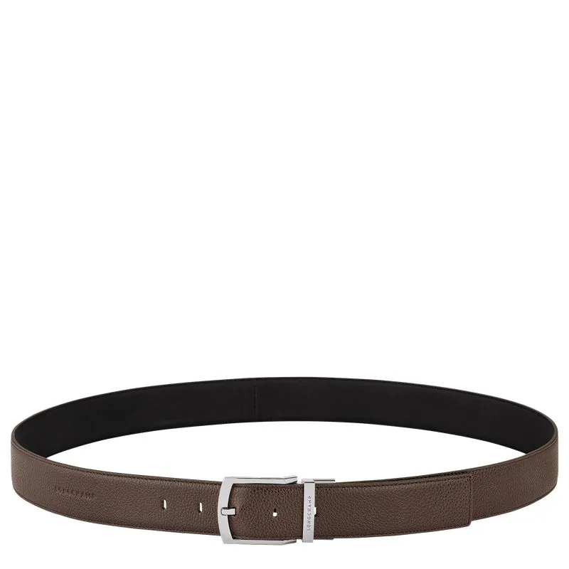 Le Foulonné Men's belt Mocha/Black - Leather