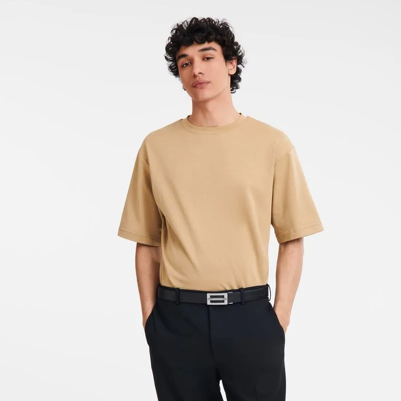 Delta Box Men's belt Black - Leather