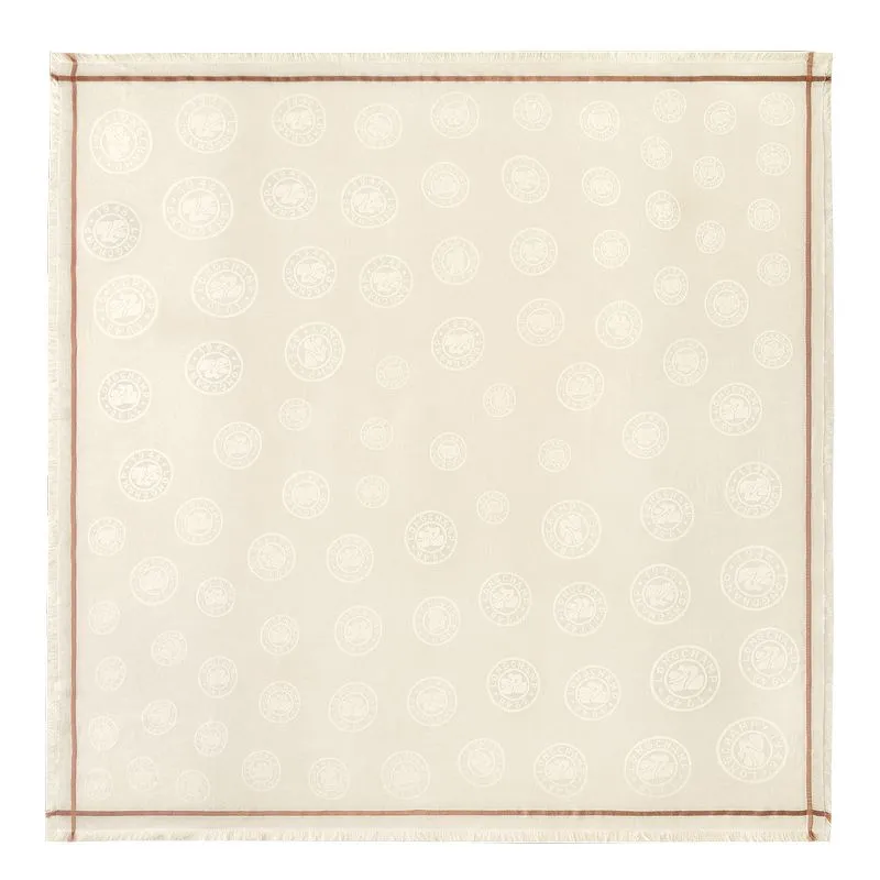 La Médaille Longchamp Shawl Ivory - Cotton blend