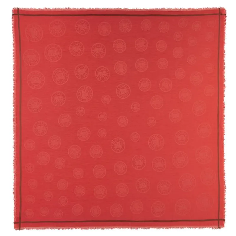 La Médaille Longchamp Shawl Tomato - Cotton blend