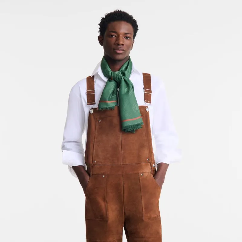 La Médaille Longchamp Shawl British Green - Cotton blend