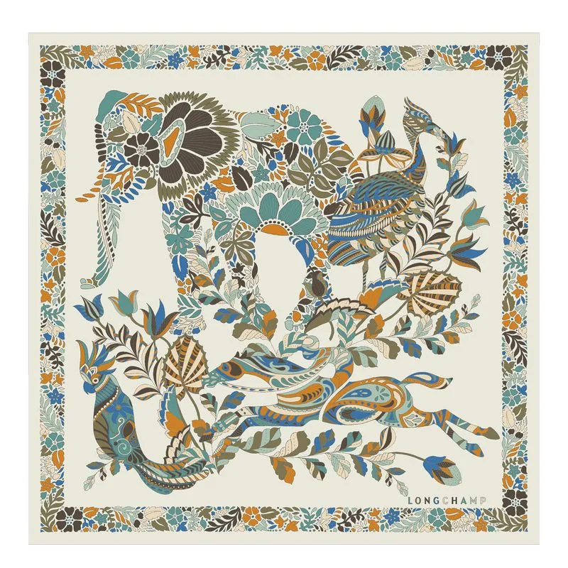 Forêt Longchamp Silk scarf 50 Paper - Silk
