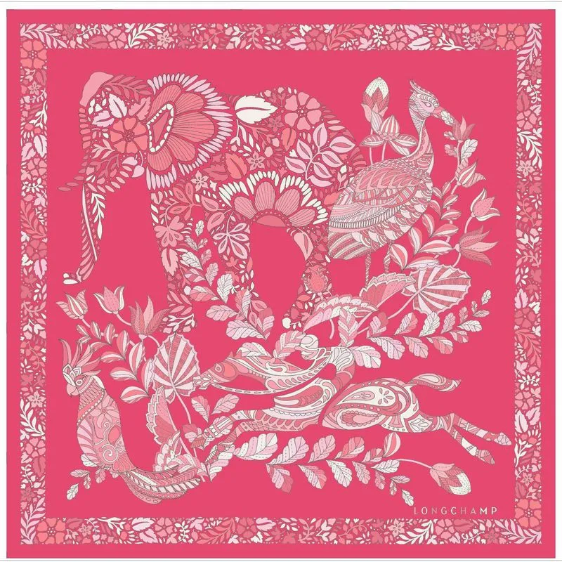 Forêt Longchamp Silk scarf 50 Pink - Silk