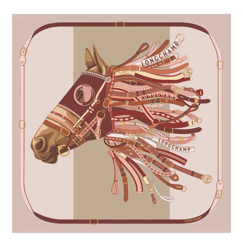 Tête de cheval Silk scarf 90 Ballerina - Silk