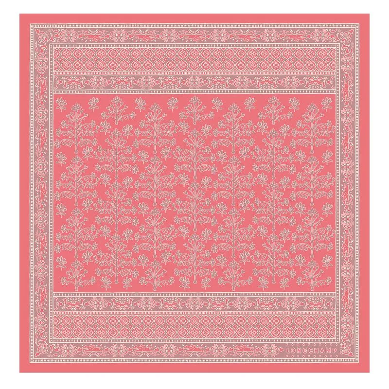 Tree of Life Silk scarf 50 Tomato - Silk