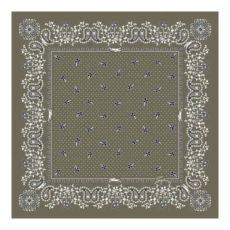 French Bandana Silk scarf 50 Artichoke - OTHER