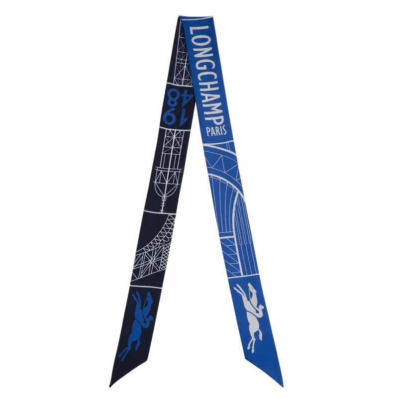 Eiffel Tower 1948 Headband Navy - Silk