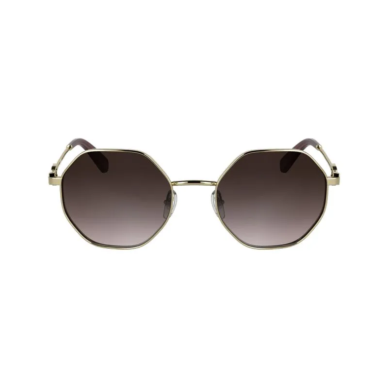 Sunglasses Gold/Brown Pink - Metal
