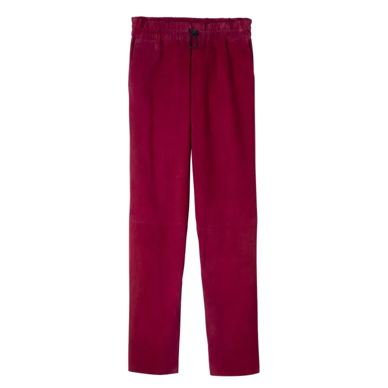 Leather straight pants Beetroot - Leather