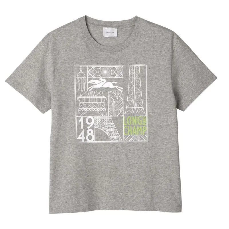 T-shirt Grey - Printed jersey