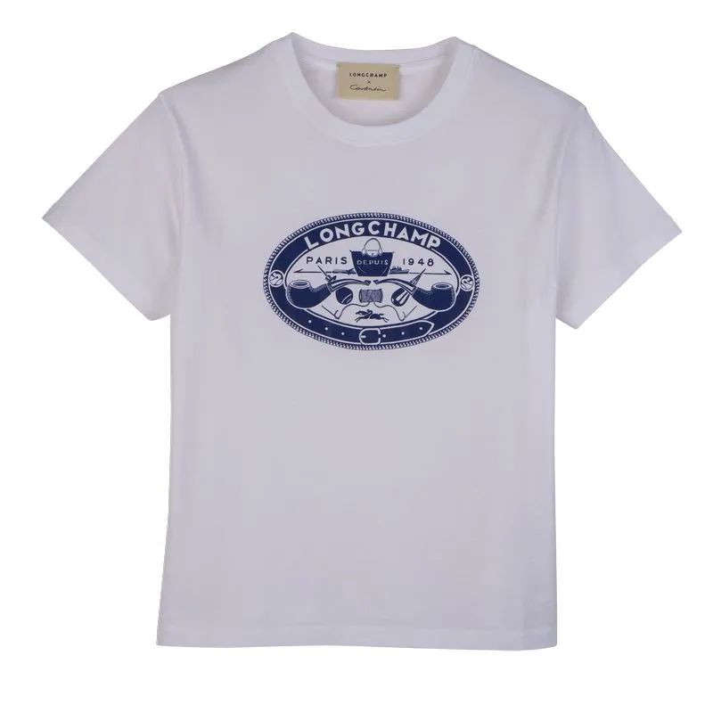T-shirt White - Printed jersey