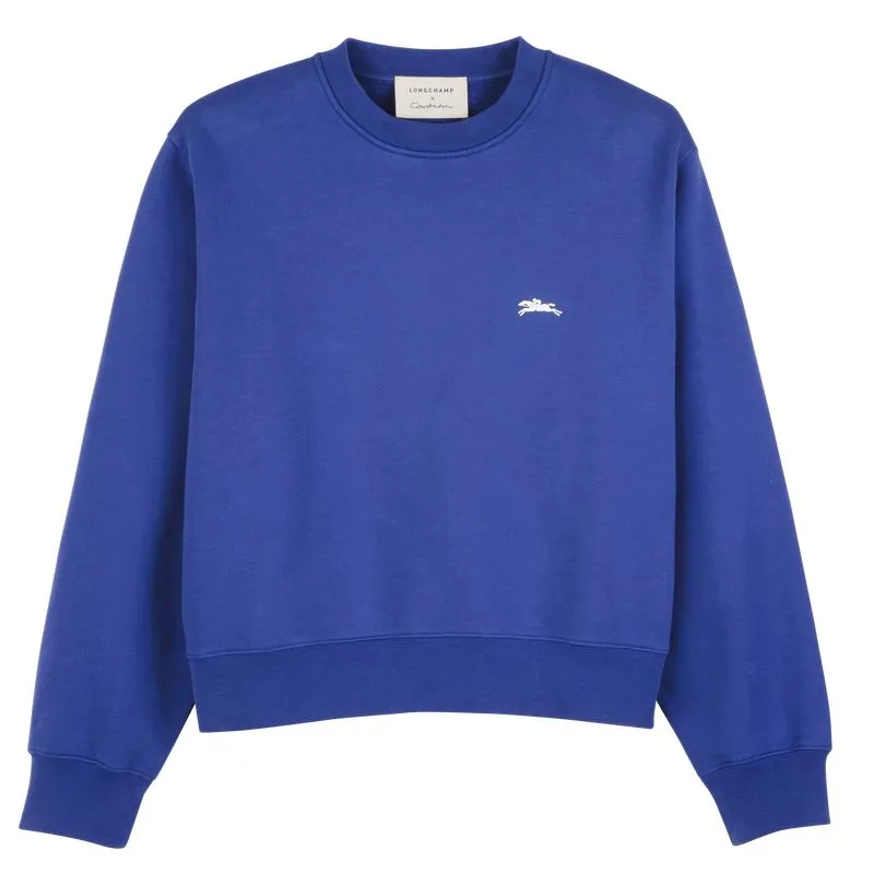 Sweatshirt Cobalt - Printed jersey
