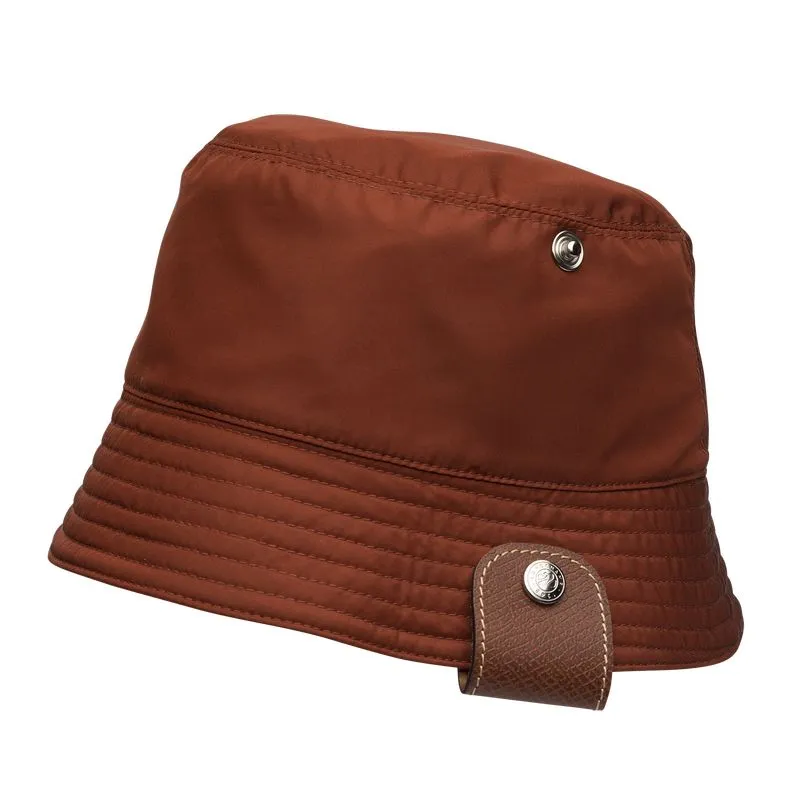 Reversible bucket hat Chestnut/Tomato - Technical taffeta