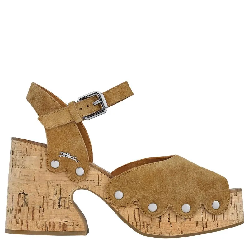 La Cigale Sandals Walnut - Leather
