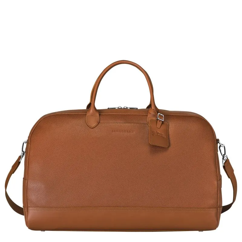 Le Foulonné L Travel bag Caramel - Leather