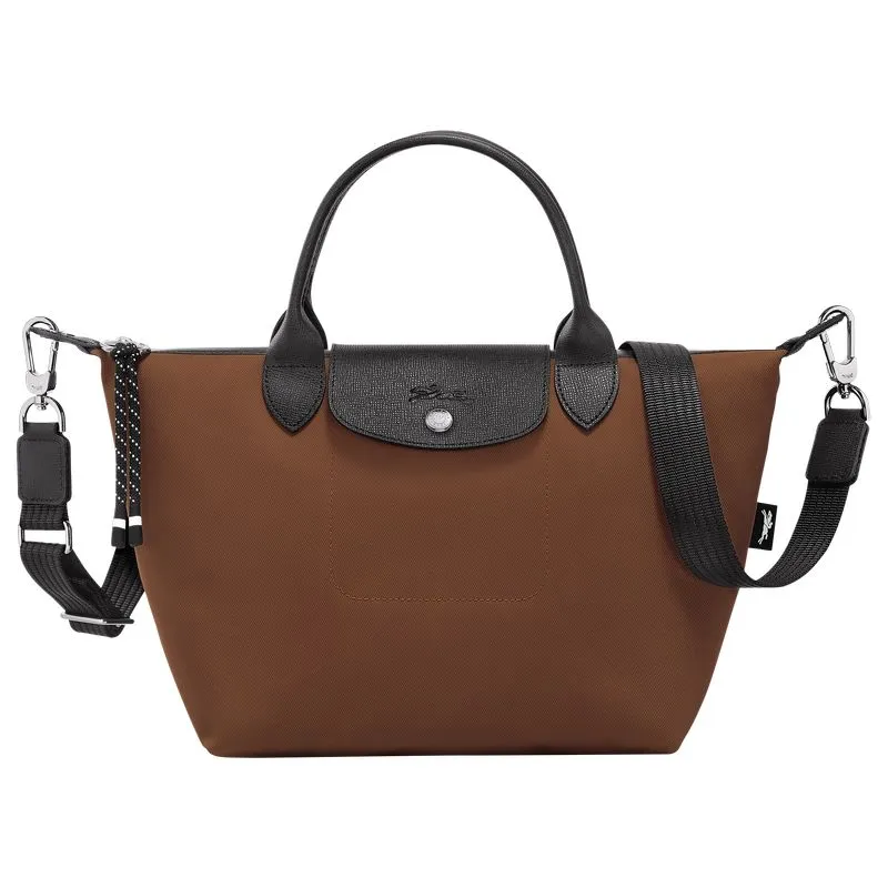 Le Pliage Energy S Handbag Chocolate - Recycled canvas