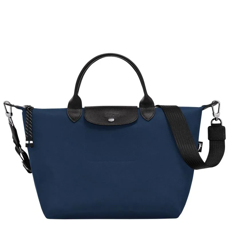 Le Pliage Energy L Handbag Navy - Recycled canvas