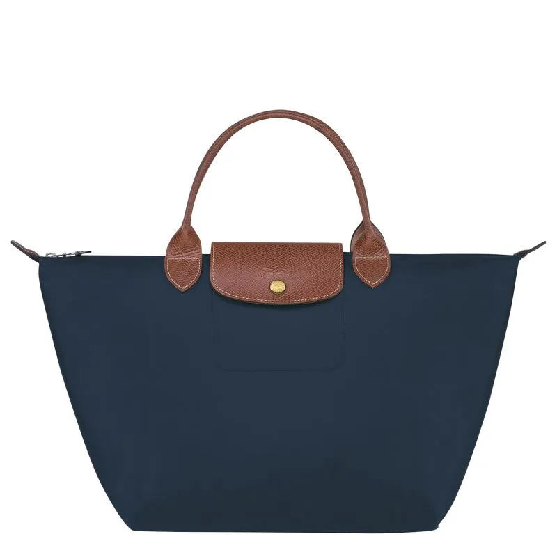 Le Pliage Original M Handbag Navy - Recycled canvas