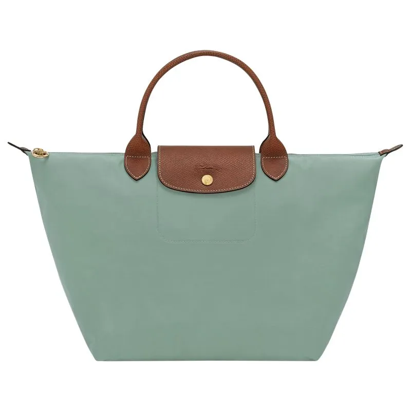 Le Pliage Original M Handbag Celadon - Recycled canvas