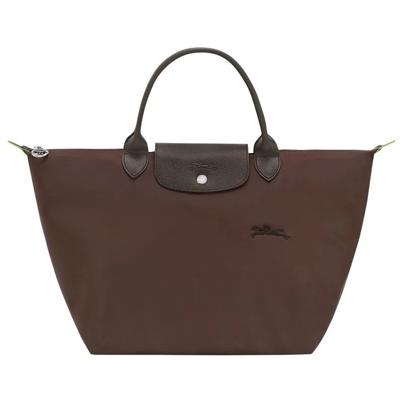 Le Pliage Green M Handbag Mocha - Recycled canvas