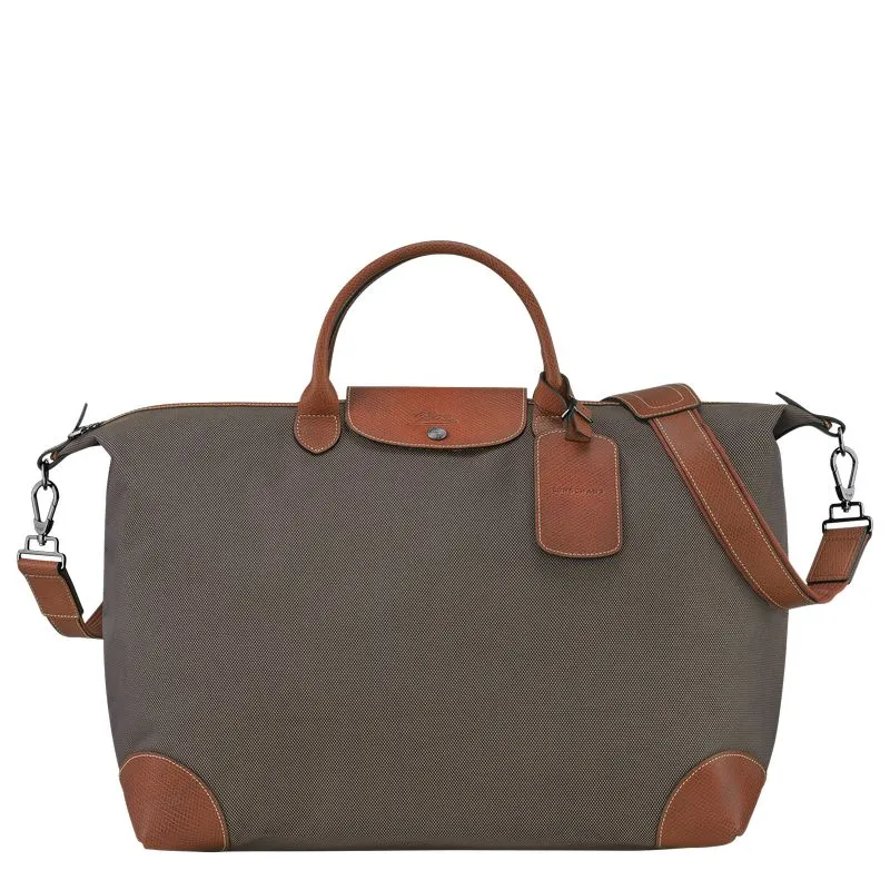 Boxford L Travel bag Brown - Recycled canvas