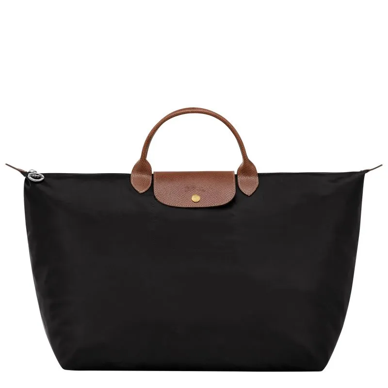 Le Pliage Original L Travel bag Black - Recycled canvas