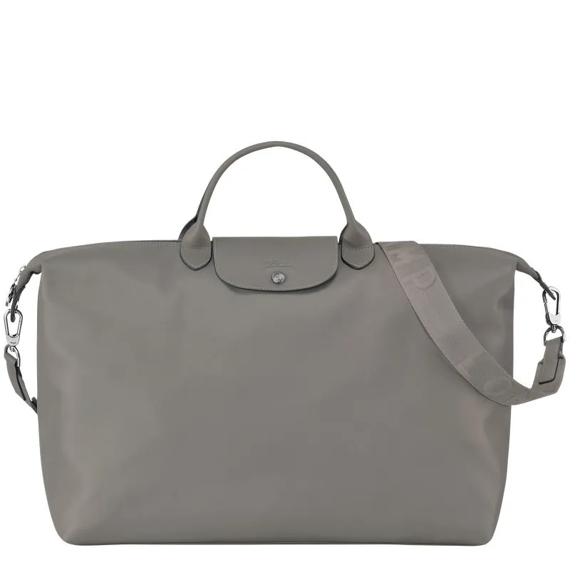 Le Pliage Xtra L Travel bag Turtledove - Leather