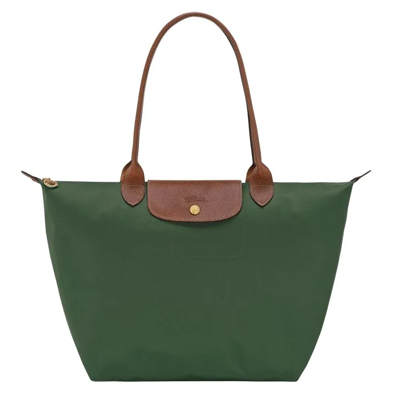 Le Pliage Original L Tote bag British Green - Recycled canvas