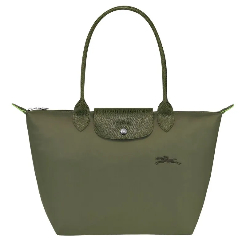 Le Pliage Green M Tote bag Forest - Recycled canvas