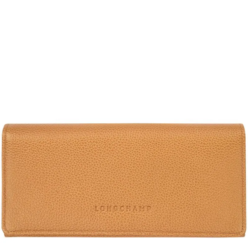 Le Foulonné Continental wallet Walnut - Leather