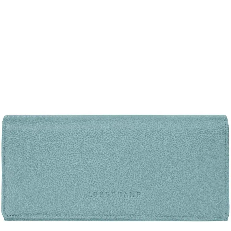 Le Foulonné Continental wallet Eucalyptus - Leather