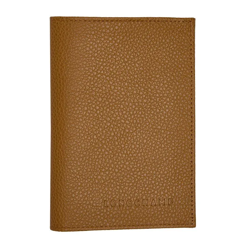 Le Foulonné Passport cover Walnut - Leather