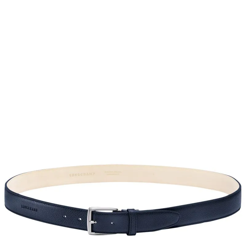 Le Foulonné Men's belt Navy - Leather